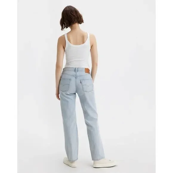 Levi's 501‎ 90s Freehand Folk Jeans Premium Light Blue Button Fly Straight Sz 28 - Picture 4 of 15